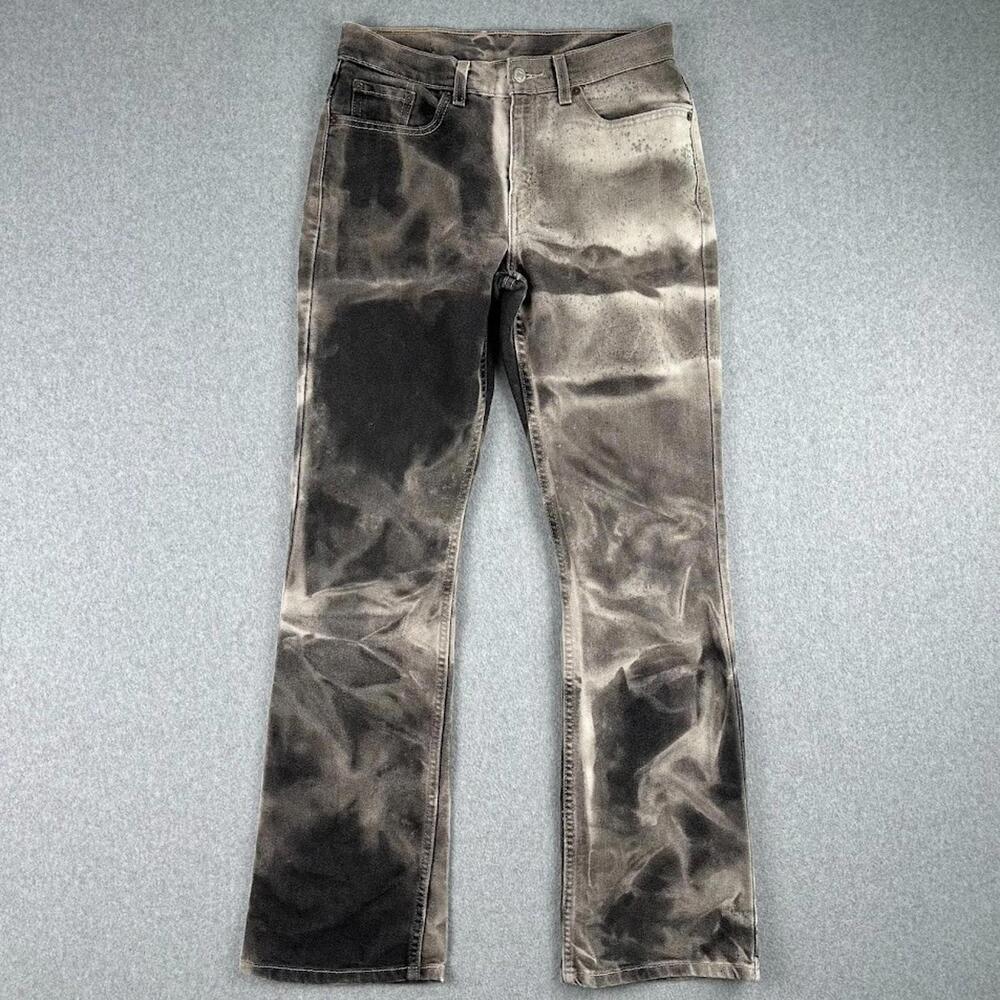 Vintage Y2K Levi 515 Boot Cut Jeans Women's 8 MIS L Acid Was Black Grey Mid Rise